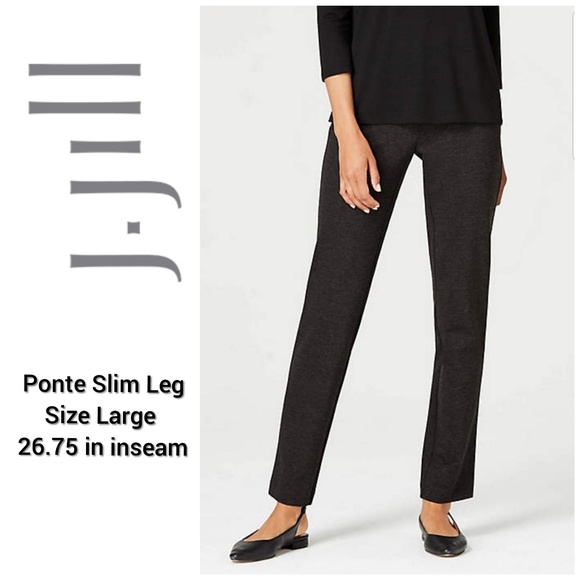 pure jill slim leg pants